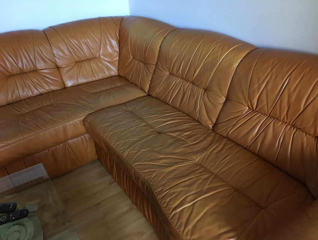 Oprava sedací části kožené sedací soupravy